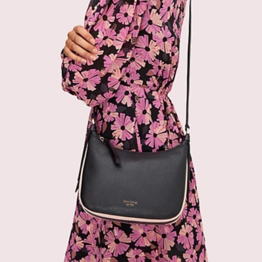 NEW Kate Spade Lake Medium Crossbody | Black and Beige